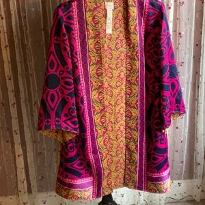 Chicos open front reversible BoHo jacket